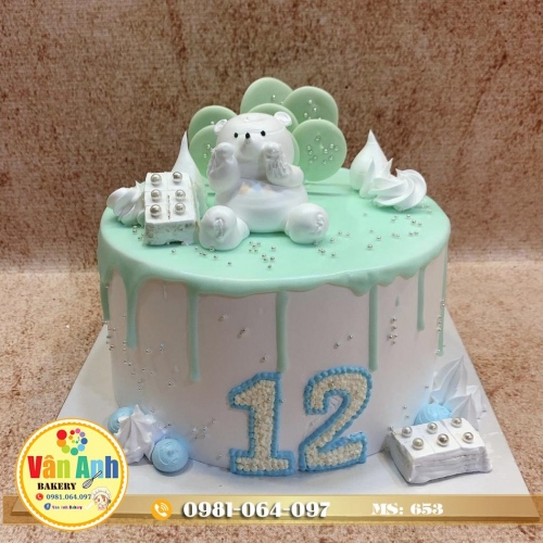 Bánh kem gấu 3D sang trọng mừng sinh nhật con yêu 12 tuổi