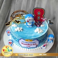  Bánh kem Doraemon mô hình đơn giản tặng con yêu 